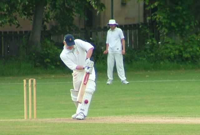 The Hillhead skipper out LBW first ball - thanks for now!