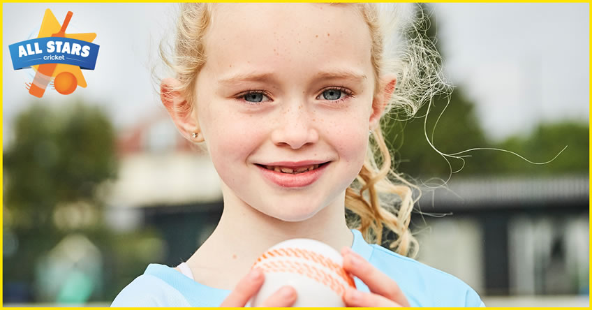 All Stars girl holding a ball