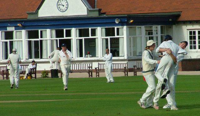 Dan clearly getting overexcited at the sight of Rishi taking a catch!