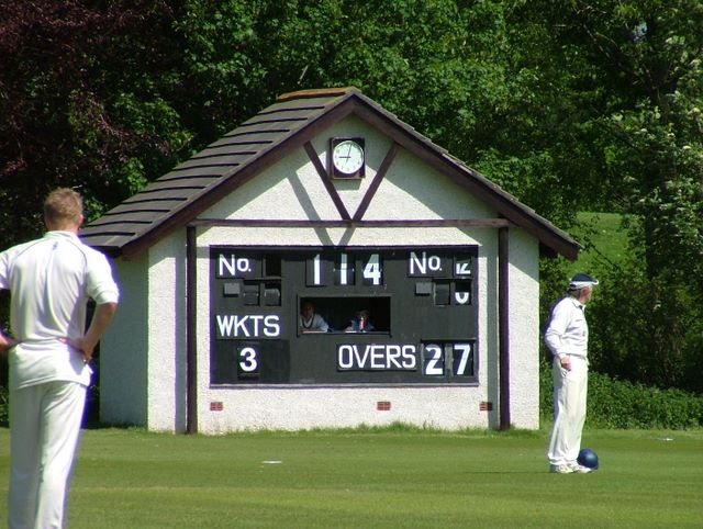 Continuing our tour of grounds with quaint scoreboxes. We've had Falkland, now step forward Nunholm.