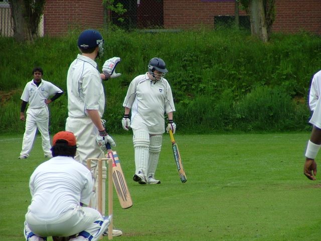 An even more worrying site for any batting side. T. Bear and Haydn together at the crease - a lot earlier than ever should be allowed.